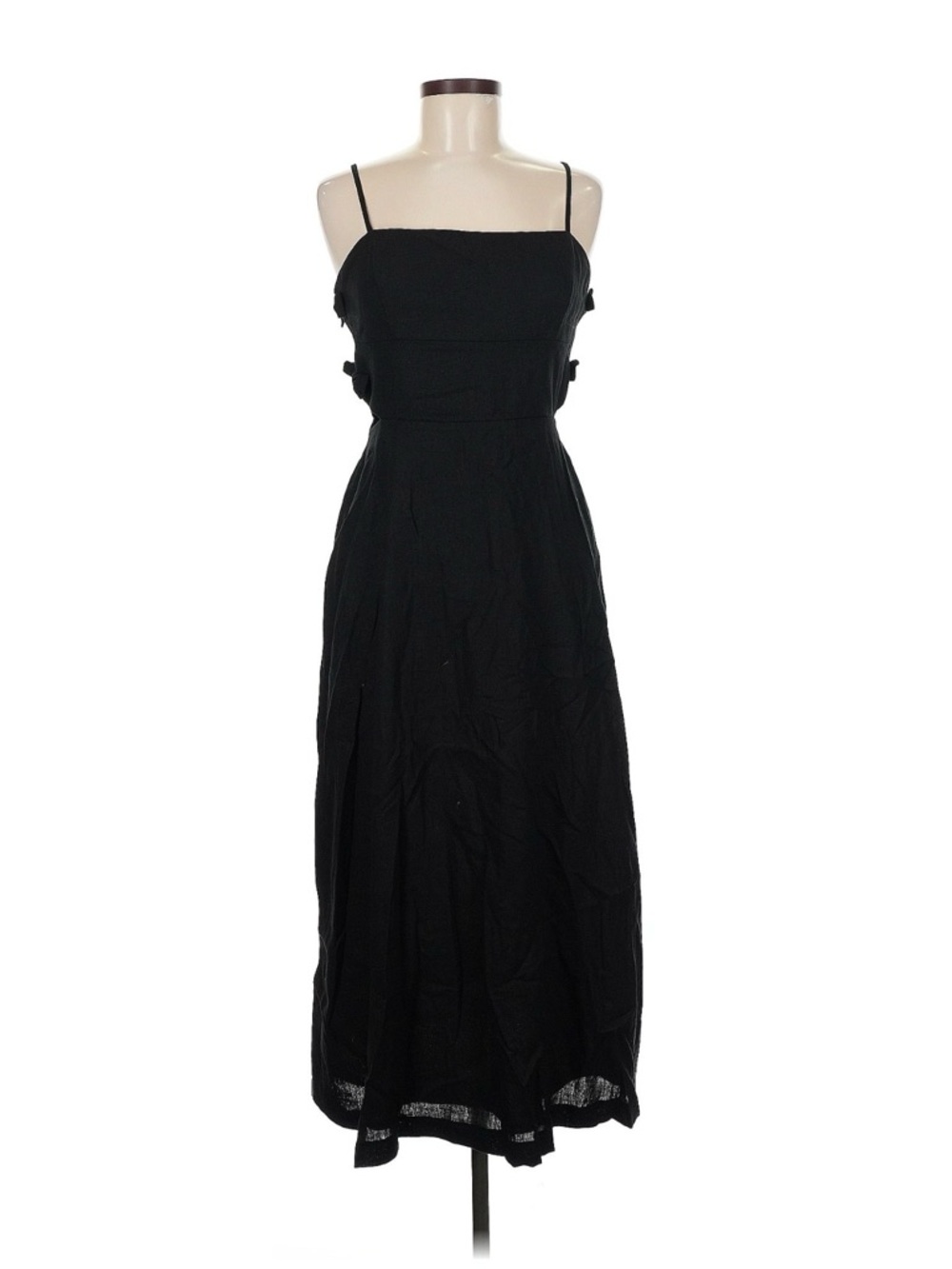 WAYF Black Spaghetti Strap Midi Dress size Medium